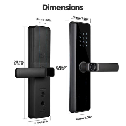 MOES Tuya ZigBee serrure de porte intelligente mot de passe intérieur empreinte digitale déverrouillage à distance clavier alarme inviolable alimenté par batterie fonctionne avec Alexa