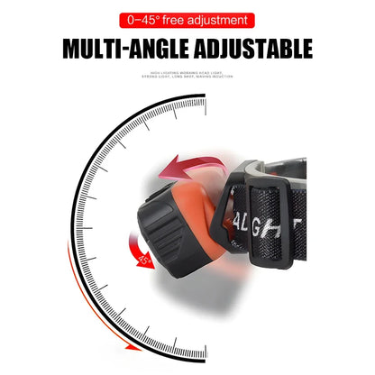 Mini lampe de sauna LED aste, lampe frontale inductive injuste, lumière blanche et rouge, camping en plein air, pêche, lampe de travail d'urgence